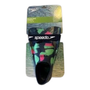 Speedo Kids Swim Fins Size S (9-10) Black Green